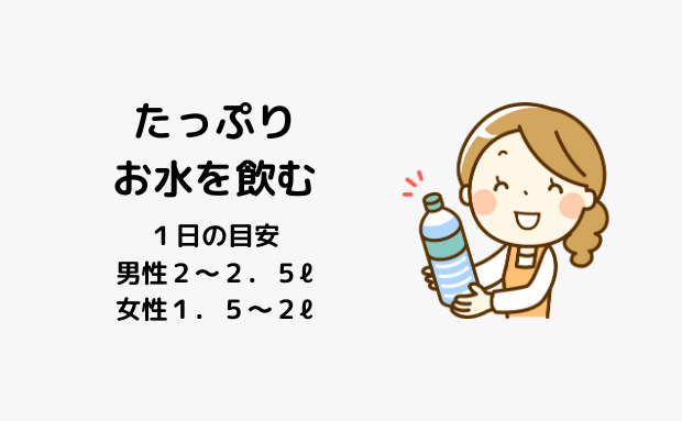 お水を飲む。目安量について