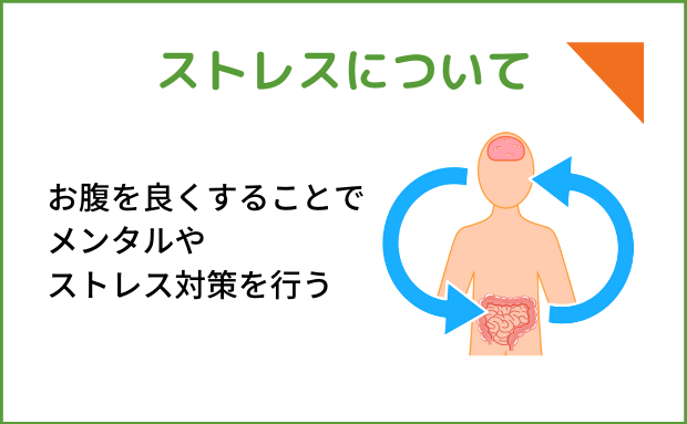 ストレスについて.お腹を良くすることでメンタルやストレス対策を行う