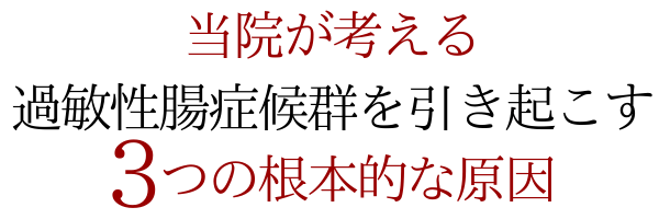 当院が考える過敏性腸症候群（IBS）の根本原因とは？